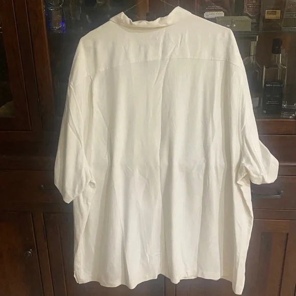 Tommy Bahama Men's Ivory Button Down Shirt - Picture 3 of 6